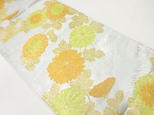 アンティーク　菊模様織出し袋帯（材料）